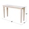 International Concepts Rectangle Java Console Table, 52 W, 16 L, 30 in H, Wood, Unfinished OT-60S - alternate 3